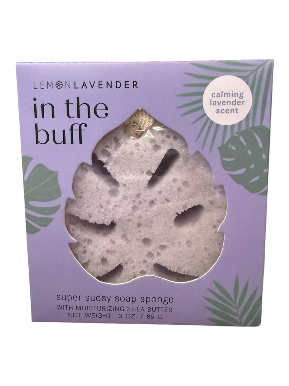 In The Buff Lemon Lavender Calming Lavender Soap Sponge - Light Purple